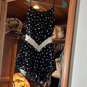 Vintage Sunbird Black and White Polka Dot Swimsuit